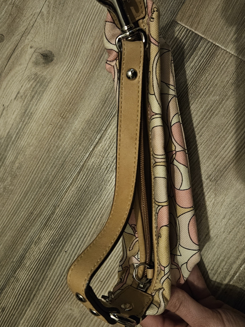 Coach Signature Canvas Minibag in Pink and Tan - Picture 4 of 5